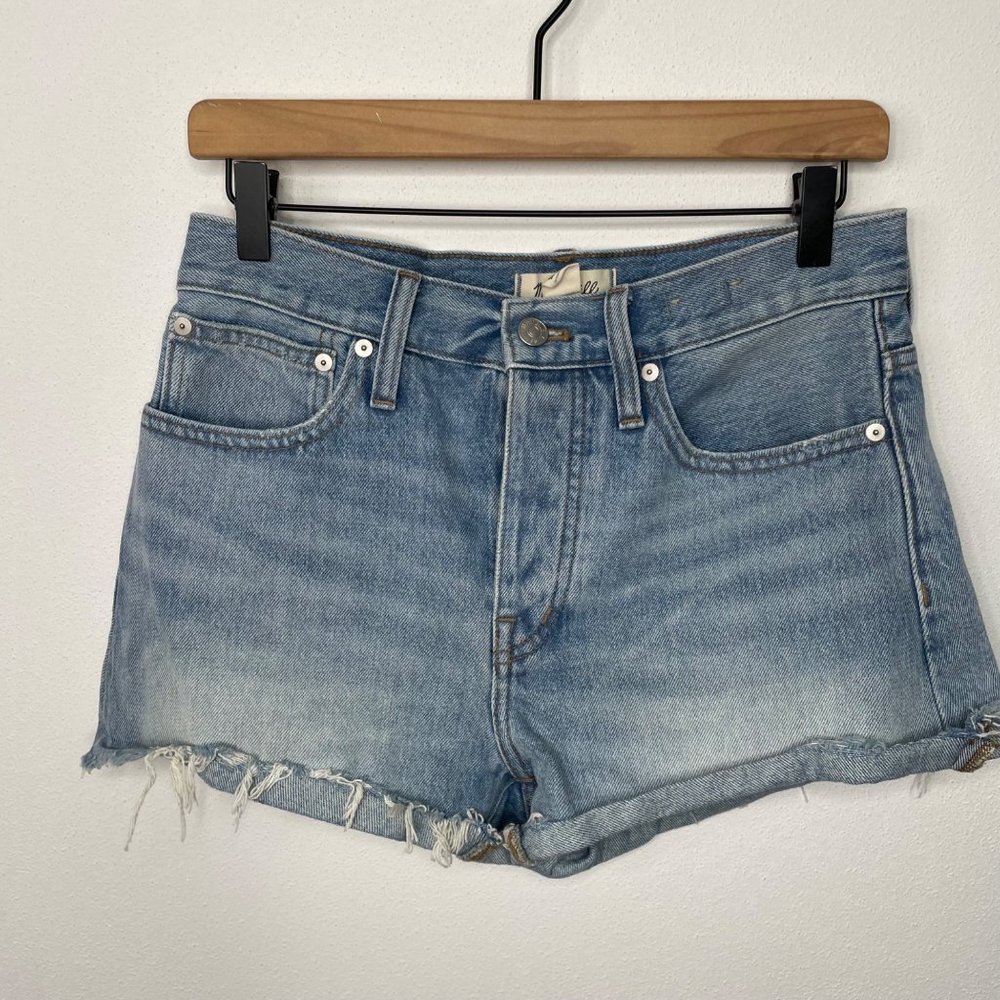 Madewell Jean Shorts Size 25 Button Fly Denim Cut Off Relaxed